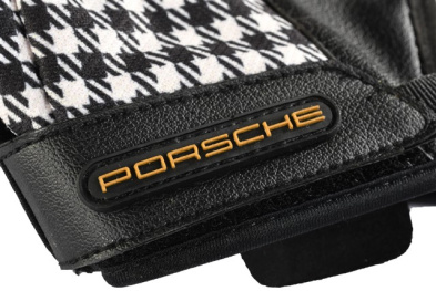 Porsche Classic Assembly gloves, Pepita / houndstooth, black, size 11