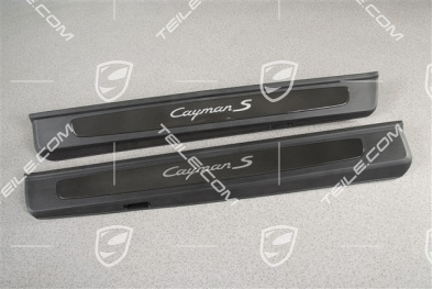 Blenden/Einstiegleisten, ohne Beleuchtung, Carbon, "Cayman S", Satz, L+R