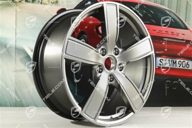 20-inch wheel rim set Carrera Sport, 8,5J x 20 ET57 + 10,5J x 20 ET51, platinum satin matt