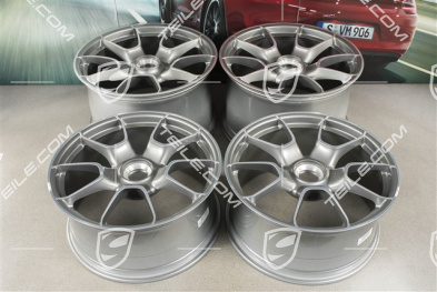 20"+21" Turbo S Exclusive Design Felgensatz, 9,5J x 20 ET44 + 12J x 21 ET70, Platinsilber