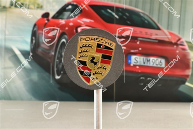 Hub cap, concave, coloured crest, Titanium