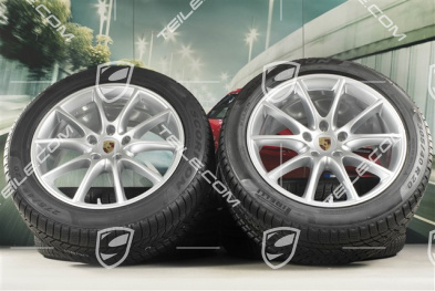 20" koła zimowe Cayenne COUPE Design, komplet, felgi 9J x 20 ET50 + 10,5J x 20 ET55 + NOWE opony zimowe Pirelli 275/45 R20 + 305/40 R20, z czujnikami ciśnienia, DOT/rok prod. 2020