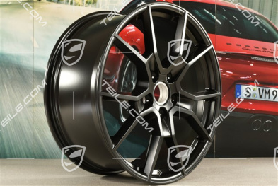 21-inch Rim Sport Turismo GTS / RS Spyder Design, 9,5J x 21 ET60, in black satin-mat