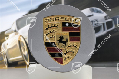 Radzierdeckel, konkav, Wappen farbig, GT-Silber Metallic