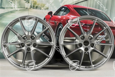 20" Komplet felg Carrera S (III), 8,5J x 20 RT51 + 11J x 20 ET70, platynowy-satyna