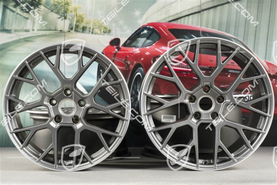 20+21" Felgensatz RS Spyder, Felgen: vorne 8,5J x 20 ET53 + hinten 11,5J x 21 ET67, platinum-seidenmatt