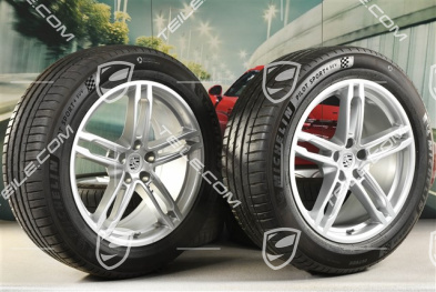 19" "Macan Turbo" Sommerräder Satz, Felgen 8,5J x 19 ET21 + 9J x 19 ET21, Sommerreifen Michelin 235/55 R 19 + 255/50 R 19, mit RDK-Sensoren
