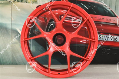GT3RS Magnesium - lekkie kute koła magnezowe, felgi 10J x 20 ET45 + 13J x 21 ET31, czerwone Pyro Red