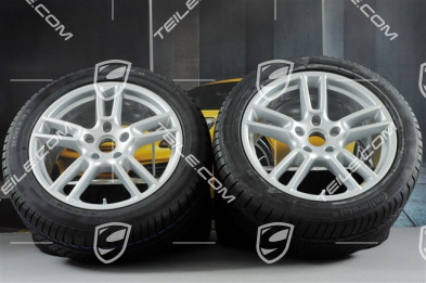 19" Koła zimowe, komplet "Panamera", felgi 9J x 19 ET64 + 10,5 J x 19 ET62 + NOWE opony zimowe Continental ContiWinterContact PS830 P 265/45 R19 + 295/40 R19