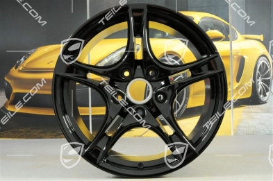 18" Cayman S II Felgensatz (Facelift), 8J x 18 ET57 + 9J x 18 ET43, schwarz hochglanz