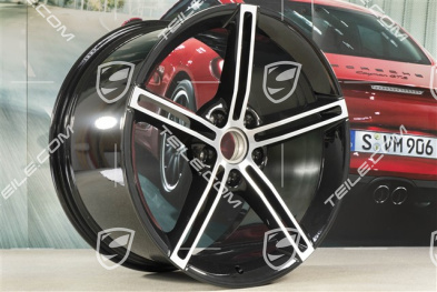 21" Wheel rim set Mission E Design, 9,5J x 21 ET60 + 11,5J x 21 ET66, black high gloss