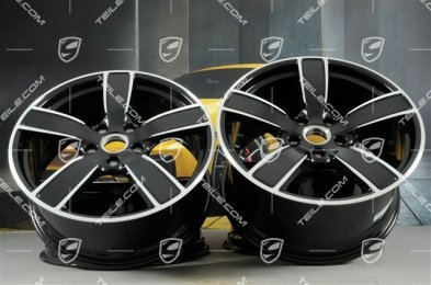 20" Komplet felg Carrera Sport, 8,5J x 20 ET57 + 10,5J x 20 ET51, czarny wysoki połysk