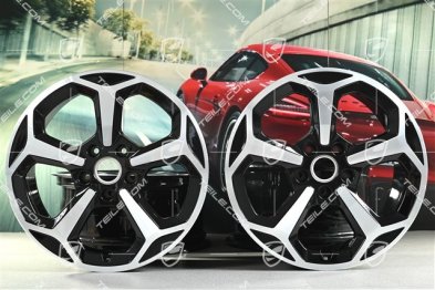 20-inch Taycan Offroad Design wheel rim set, 9J x 20 ET54 + 11J x 20 ET60, black high gloss