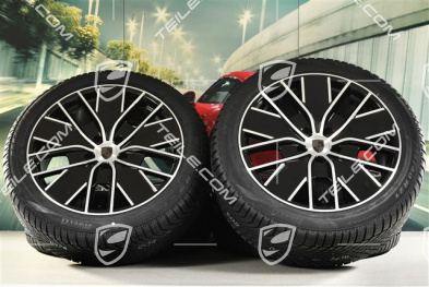 21-inch Macan Design winter wheel set, rims 8,5J x 21 ET27 + 10,5J x 21 ET47 + Pirelli winter tyres 255/45 R21 + 285/40 R21, black high gloss