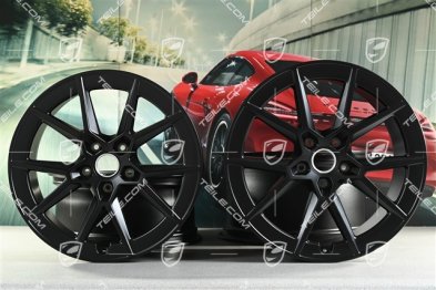 20+21" Carrera S komplet felg, 8,5J x20 ET50 + 11,5J x 21 ET79, czarny satynowy półmat