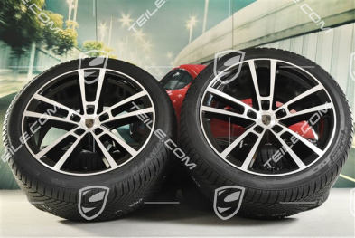 22-inch winter wheel set Sport Design, wheel rims 10J x 22 ET48 +11,5J x 22 ET52 + Pirelli winter tyres 285/40 R22 + 315/35 R22, black high gloss
