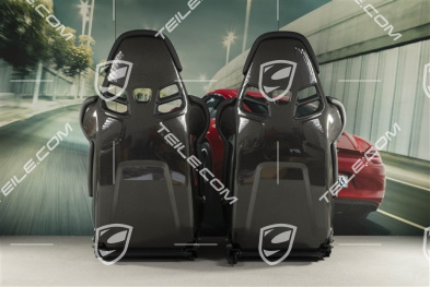 Schalensitze, Carbon, Leder+Alcantara, Schwarz, Naht in Silber, GT4 Schriftzug, Satz, L+R