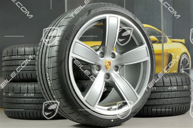 20" Carrera Sport koła letnie komplet, felgi 8,5J x 20 ET57 + 10,5J x 20 ET47 + NOWE opony letnie Pirelli P Zero 235/35 ZR20 + 265/35 ZR20, z czujnikami ciśnienia