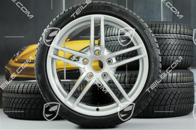 19" Winterräder Satz Carrera, Felgen 8,5J x 19 ET54 + 11J x 19 ET48 + Continental Winterreifen 235/40 R19 + 295/35 R19, ohne RDK-Sensoren
