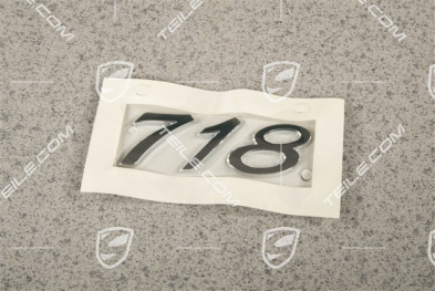 Emblemat / napis 718, Chromowany