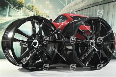 21" Komplet felg Cayenne Sport / GTS, felgi 10Jx21 ET50 + 10Jx21 ET50, czarne