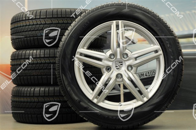 19" Cayenne Design II Winterräder Satz, Felgen 8,5 J x 19 ET 59 + Pirelli Winterreifen 265/50 R 19 110V XL M+S, mit RDK-Sensoren