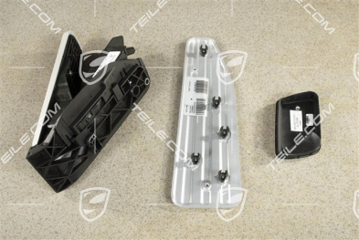Pedal cap foot support set, Aluminium, PDK transmission