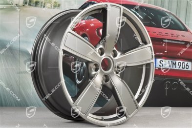 20" Komplet felg Carrera Sport, 8,5J x 20 ET49 + 11,5J x 20 ET56, Platinum satynowy półmat
