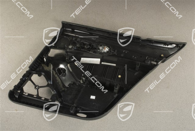 4 GTS, Türverkleidung, Hinten, Leder Alcantara, Schwarz / Silber, L