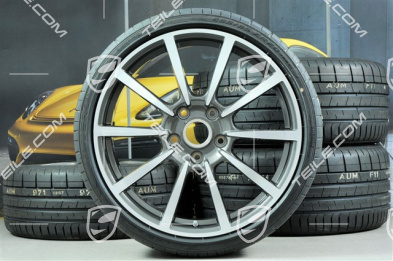 20-inch Carrera Classic summer wheels set, rims 8J x 20 ET57 + 10J x 20 ET45 + Pirelli summer tires 235/35 ZR20 + 265/35 ZR20, with TPMS