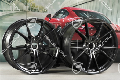 20" Felgensatz Carrera S IV, 8,5J x 20 ET49 + 11J x 20 ET56, für Winterbetrieb, C4/C4S/GTS, Schwarz Seidenmatt