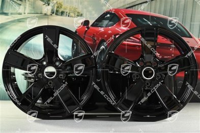 20" Felgensatz Carrera Sport, 8,5J x 20 ET57 + 10,5J x 20 ET51, schwarz hochglanz