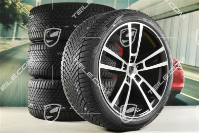 22-inch winter wheel set Sport Design, wheel rims 10J x 22 ET48 +11,5J x 22 ET52 + NEW Pirelli winter tyres 285/40 R22 + 315/35 R22, black high gloss