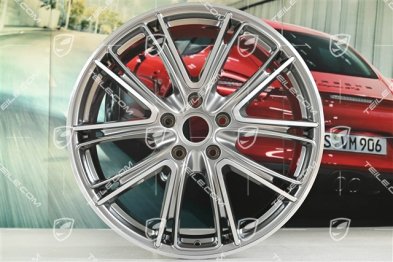 21" Felga Panamera Exclusiv, 9,5J x 21 ET71, platynowo srebrny metalik