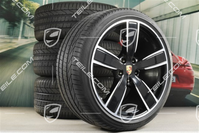 22-inch summer wheel set Sport Classic, rims 10J x 22 ET48 + 11,5J x 22 ET61 + NEW Pirelli summer tyres 285/35 ZR22 + 315/30 ZR22, black high gloss, with TPM