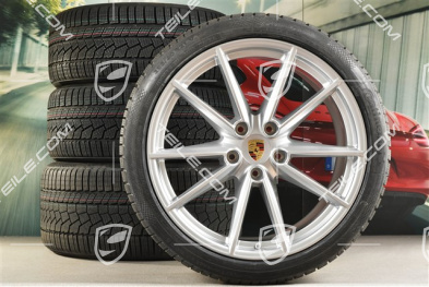 20/21-inch Carrera S winter wheel set, wheel rims 8,5J x 20 ET53 + 11J x 21 ET66 + NEW Continental winter tyres 245/35 R20 + 295/30 R21, with TPMS