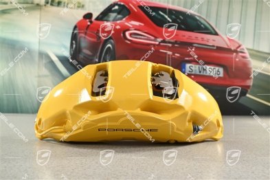 Brake caliper, PCCB, in yellow, front axle, L