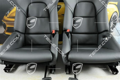 Sportschalensitze, klappbar, Heizung, Leder, Schwarz, NEUWERTIG, L+R
