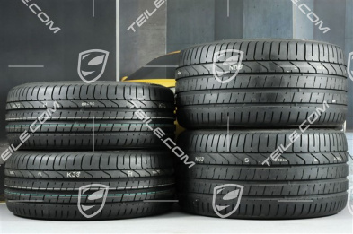 20-inch summer wheels set Carrera S IV, rims 8,5 J x 20 ET49 + 11,5 J x 20 ET56 + Pirelli summer tyres 245/35 ZR20 + 305/30 ZR20, with TPMS, Black satin matt