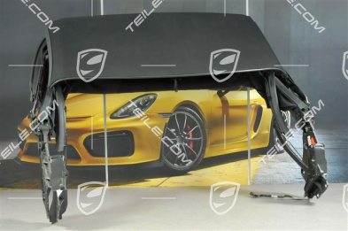 Convertible top, complete, glass window, black