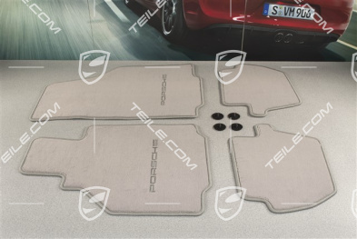 Komplet dywaników podłogowych, 4-częściowy (996), popielaty "graffiti"