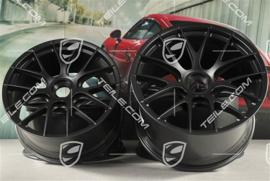 20"+21" GT2RS/GT3RS Magnesium wheel set, wheel rims 9,5 J x 20 ET50 + 12,5 J x 21 ET48, black satin mat