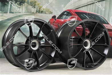 20" rims set GT3, 9J x 20 ET55 + 12J x 20 ET47, in black satin-mat