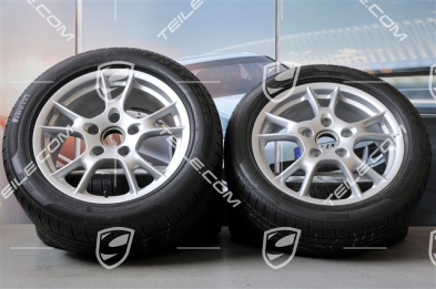 17" Boxster II koła zimowe, komplet, felgi 6,5J x 17 ET55 + 8J x 17 ET40 + NOWE opony zimowe 205/55 R17 + 235/50 R17