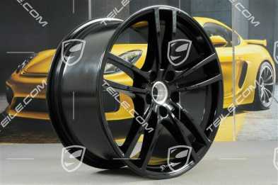 21" Komplet felg Cayenne Turbo, 11J x 21 ET58 + 9,5J x 21 ET46, czarny / wysoki połysk