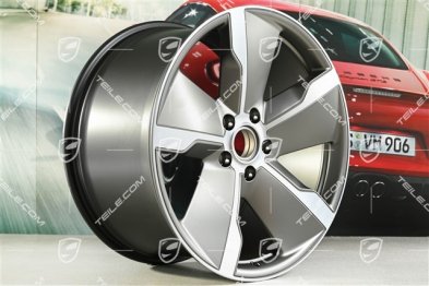 21-inch wheel rim Taycan Exclusive Design, 11,5J x 21 ET66, Platinum satin-matt, rear, R