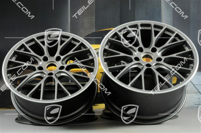 20" Komplet felg RS SPYDER Design, 8,5J x 20 ET49 + 11,5J x 20 ET56, platyna satynowy mat