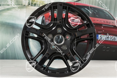 19" Felga Panamera Design, 10J x 19 ET61, czarny wysoki połysk