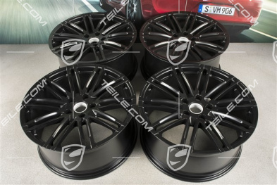 21" Felgensatz Turbo III, Facelift, 10J x 21 ET50, in schwarz Seidenmatt