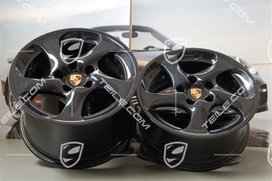 18" Komplet felg Turbo Look II, 8J x 18 ET50 + 11J x 18 ET45, czarne
